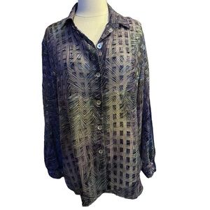 Willow ridge metalic detail’s button down shirt